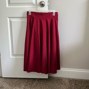 Red A-Line Skirt size M